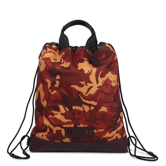 NWT Coach Terrain Drawstring Backpack W/Camo Print - Picture 2 of 10